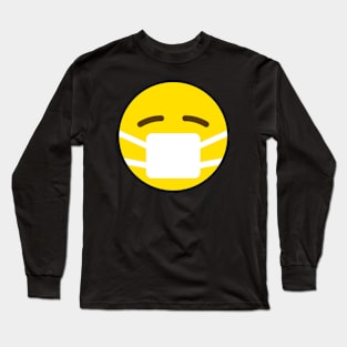 funny emoji face mask Long Sleeve T-Shirt